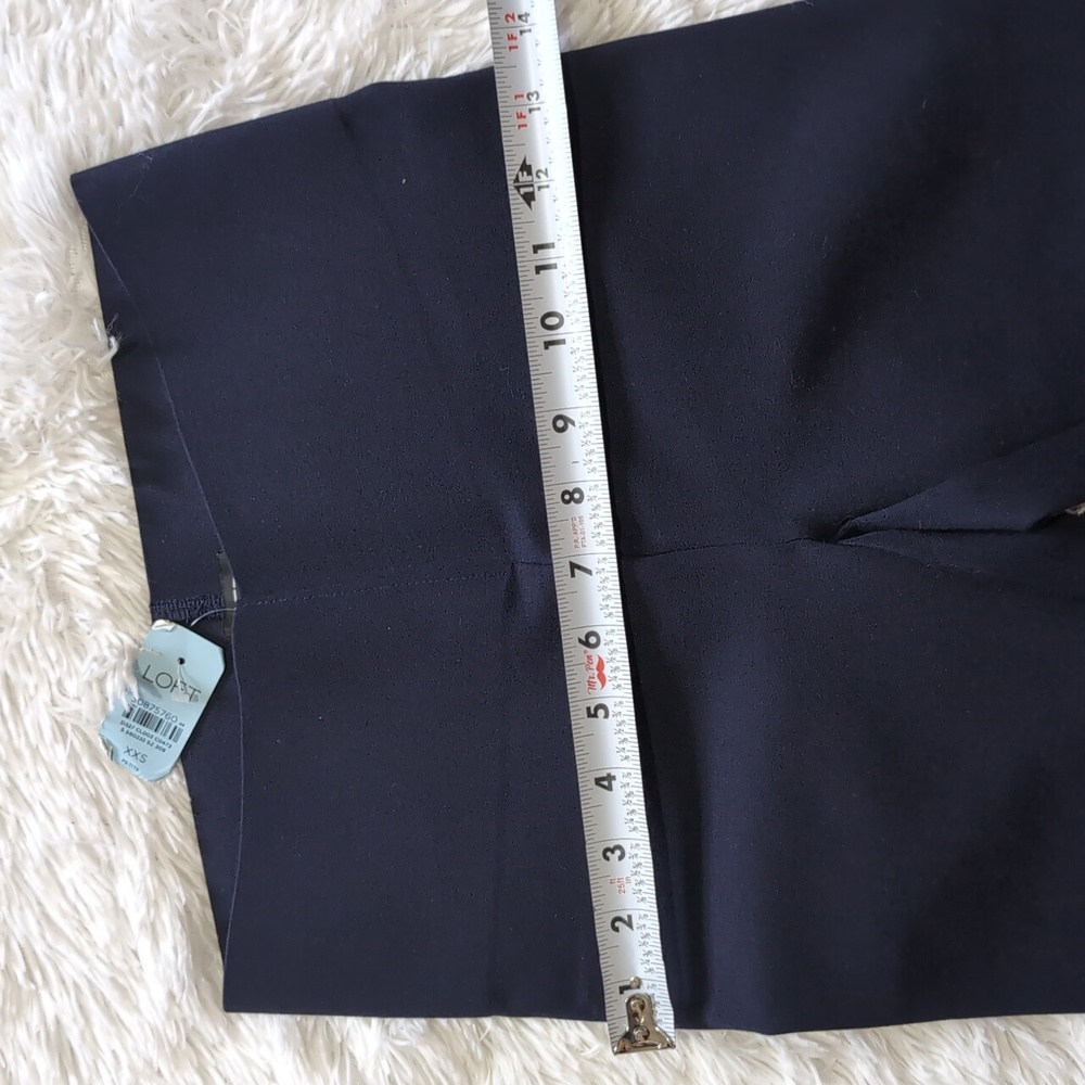 NWT Loft Navy Blue High Waisted Sliming Ponte Layering Leggings Size XXS Petite - Picture 9 of 11